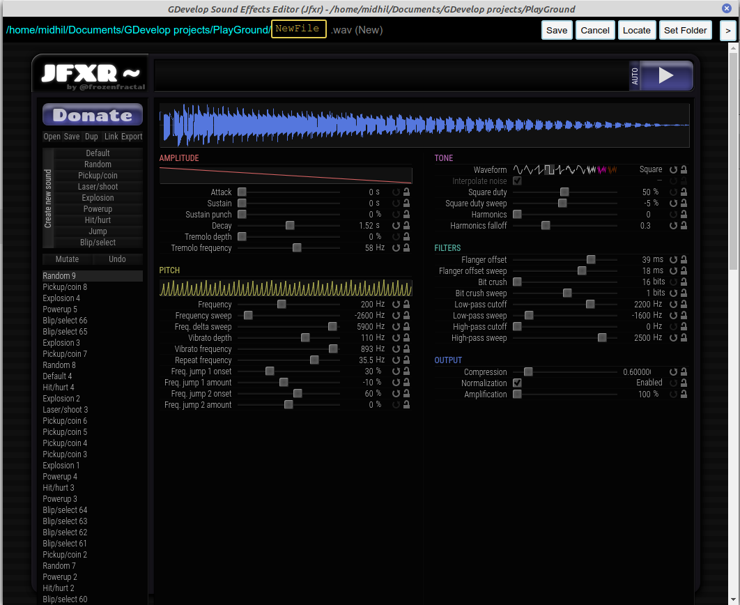 JFXR editor