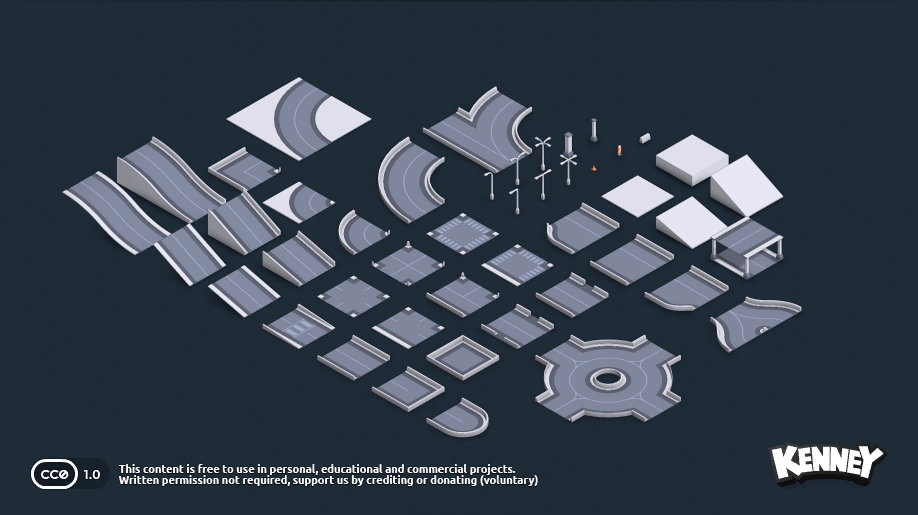 3D City Kit (Roads)