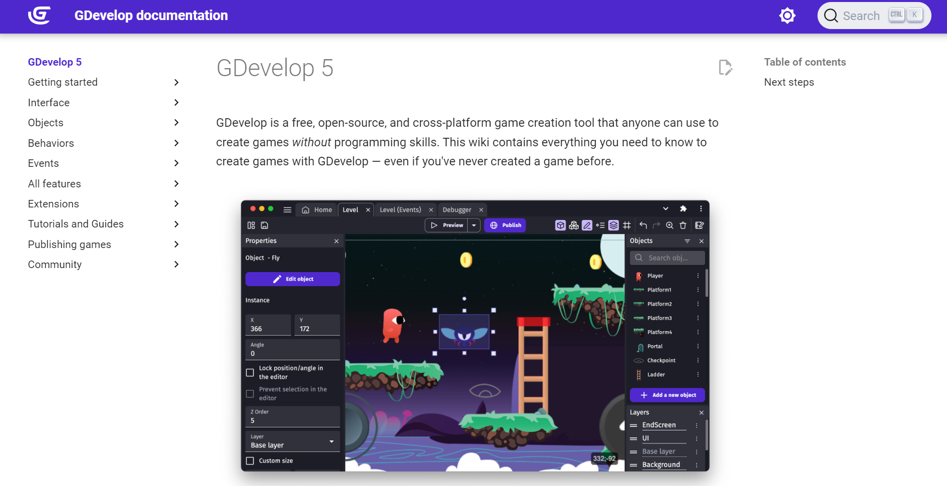 GDevelop' Documentation