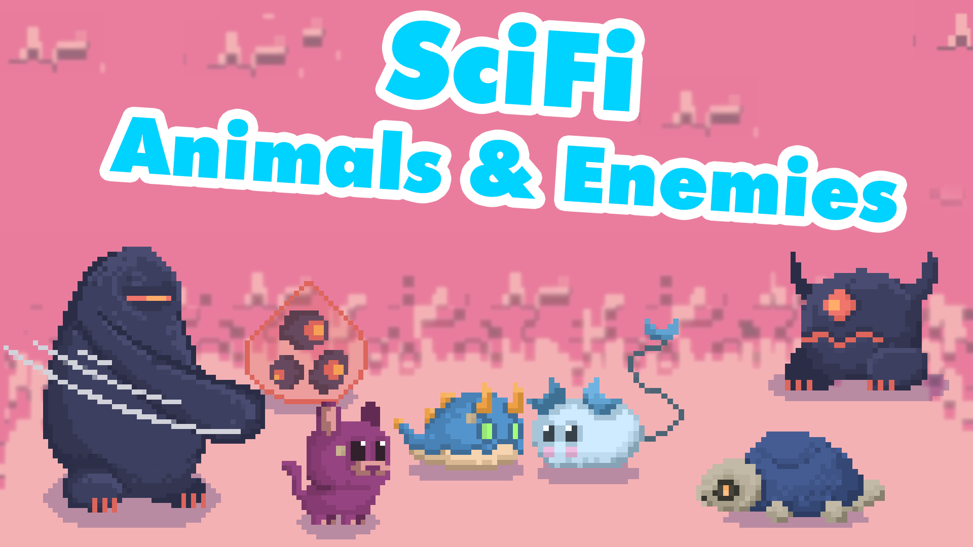 Screenshot of Sci-Fi Space Village Animals And Enemies